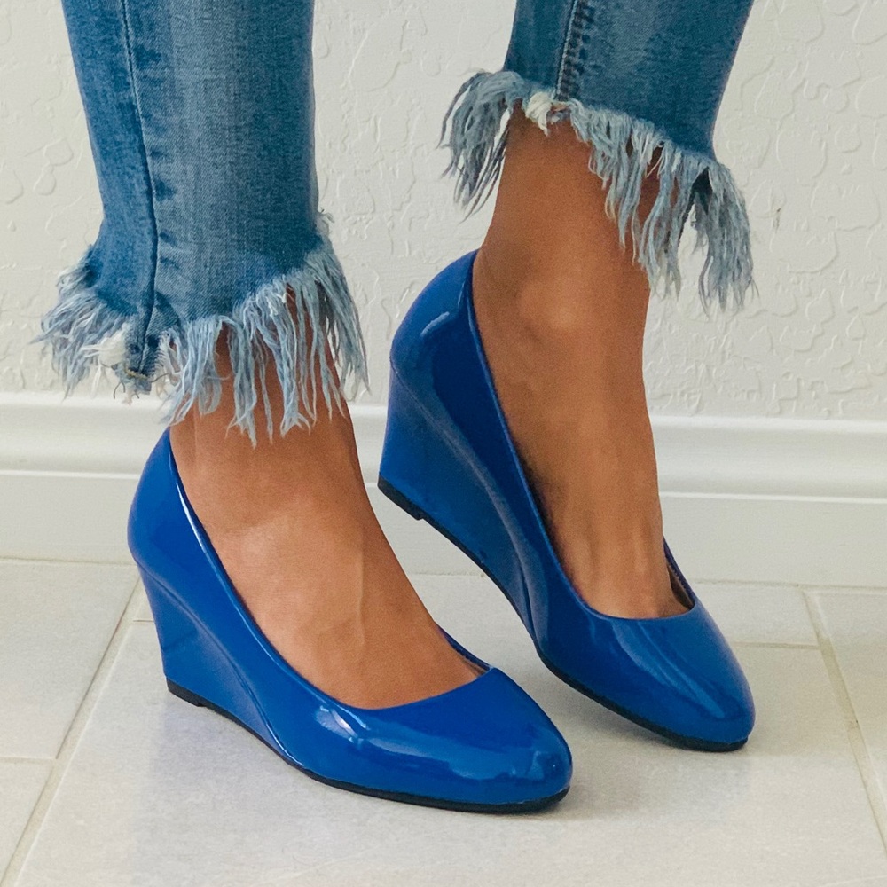 Sapphire Patent Classic Everyday Work Wedge Pump